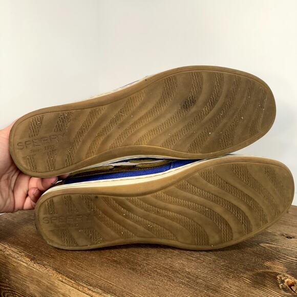 Sperry Top Sider Firefish Nubby Deck Loafers Boat Shoes Womens 8 Canvas Leather - Picture 6 of 7